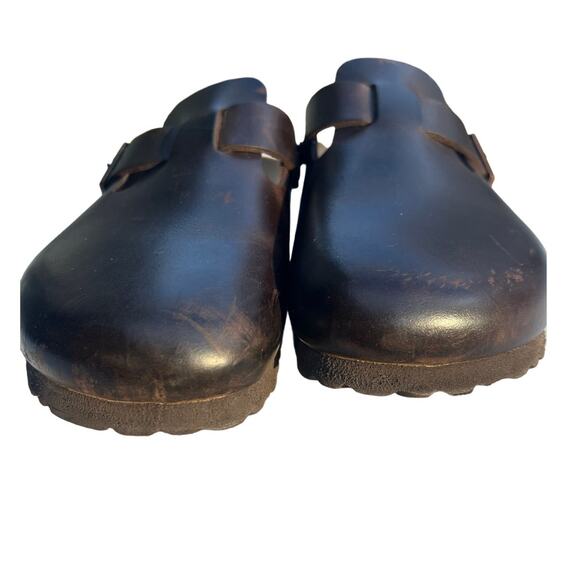 Birkenstock Boston Chocolate Brown Leather Clog Size 37 - Picture 7 of 7